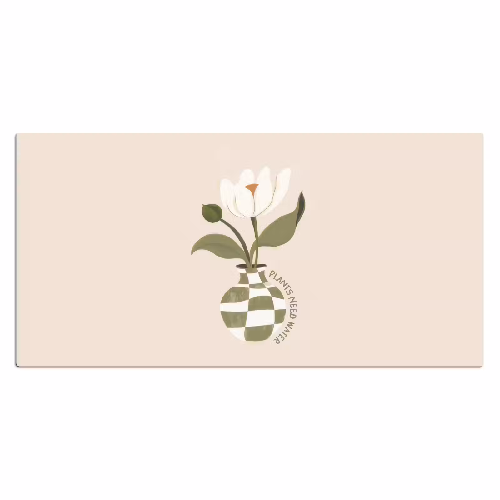 Bureau onderlegger - Bloem - Wit - Vaas - Quote — 1