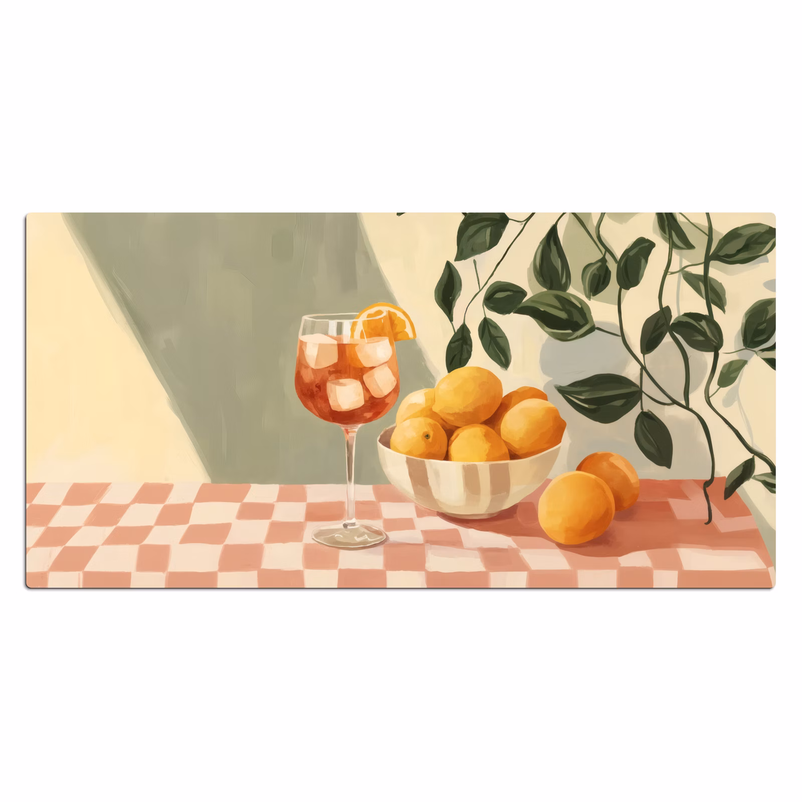 Bureau onderlegger - Citroenen - Glas - Tafelkleed - Geblokt — 1