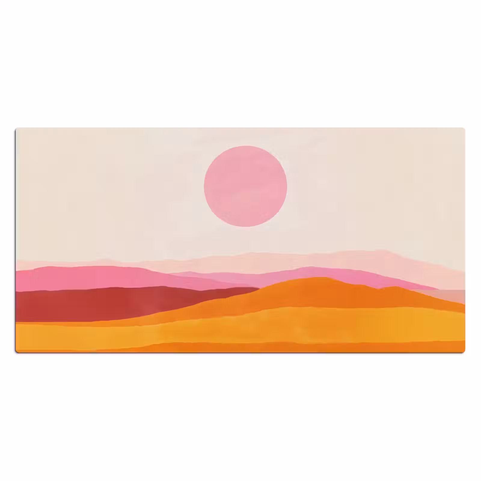 Bureau onderlegger - Heuvels - Oranje - Zon - Abstract — 1