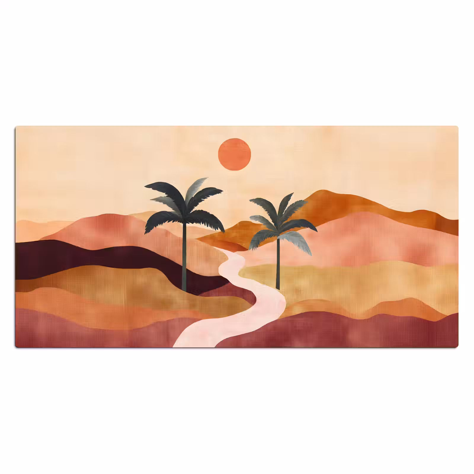 Bureau onderlegger - Heuvels - Palmbomen - Abstract — 1