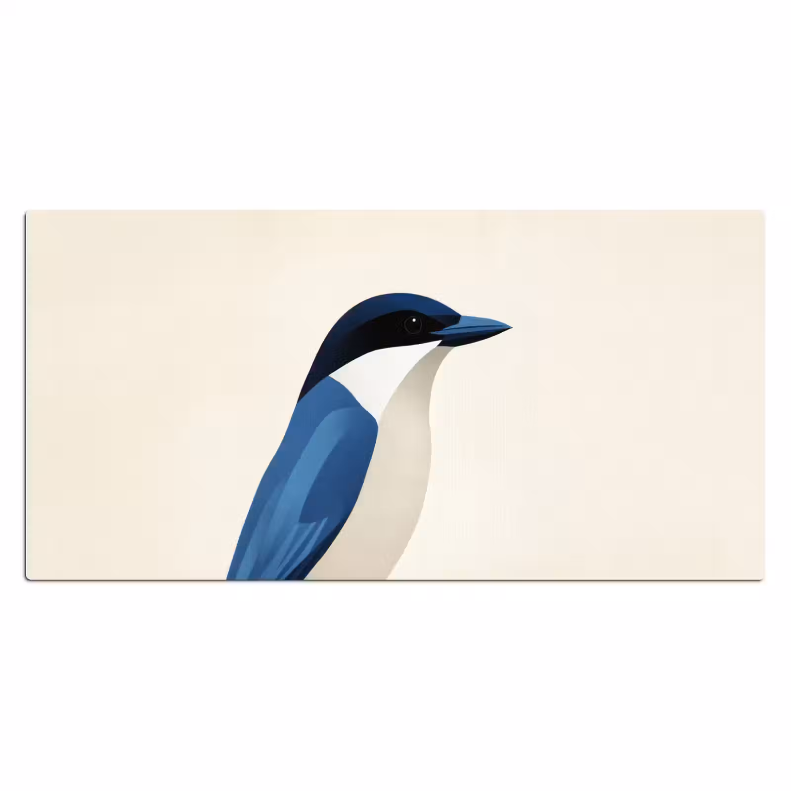 Bureau onderlegger - Illustratie - Blauw - Vogel — 1