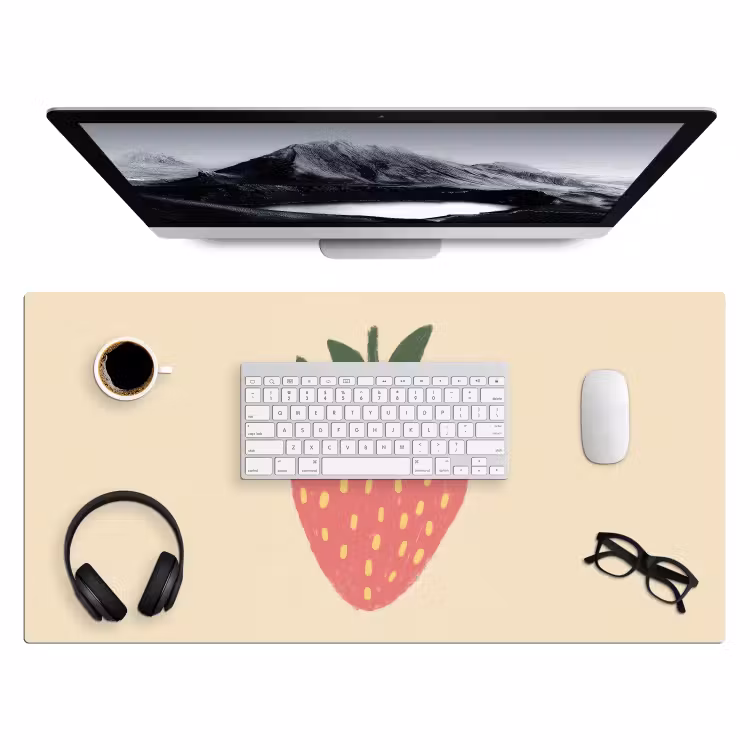 Bureau onderlegger - Aardbei - Minimalistisch - Rood - Fruit — 3