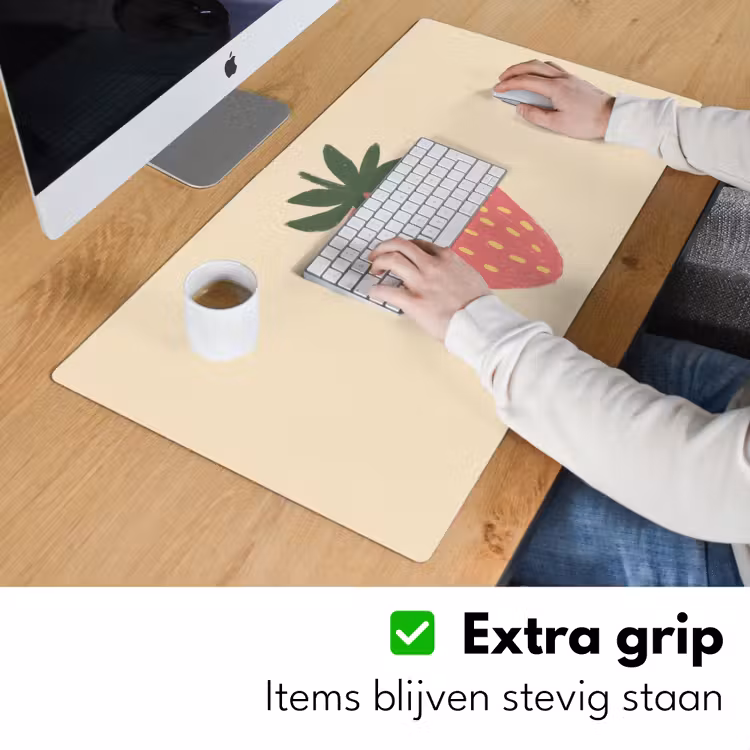 Bureau onderlegger - Aardbei - Minimalistisch - Rood - Fruit — 5