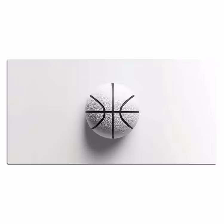 Bureau onderlegger - Basketbal - Wit - Schaduw - Lijnen — 1