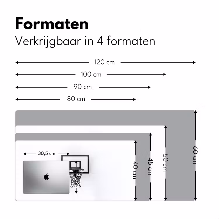 Bureau onderlegger - Basketbalbord - Minimalistisch - Zwart — 7