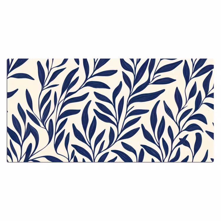 Bureau onderlegger - Bladeren - Klimop - Donkerblauw — 1