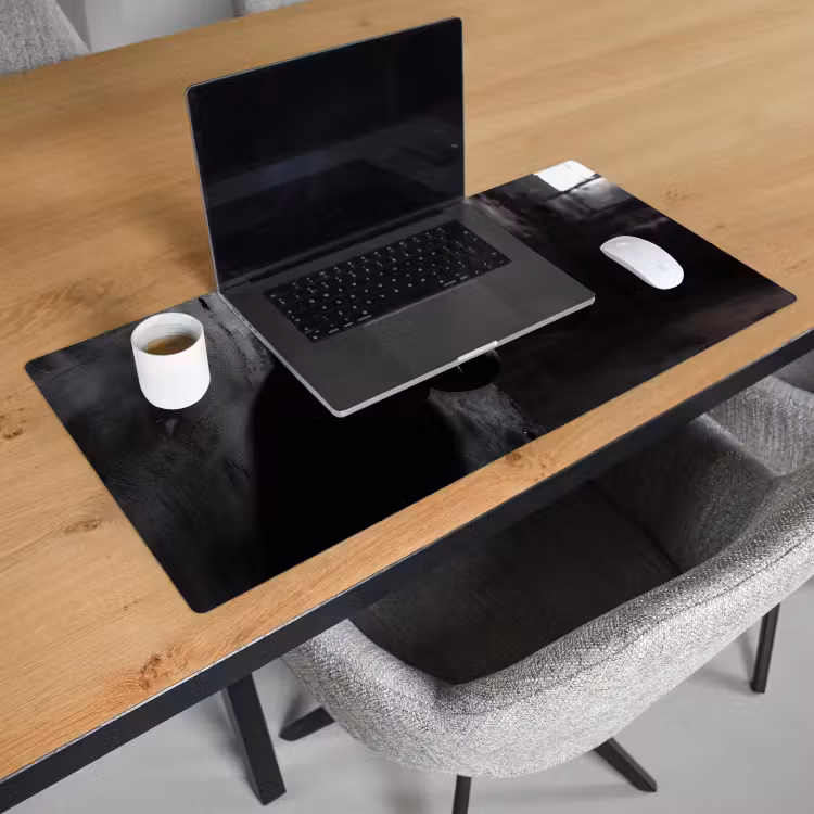 Bureau onderlegger - Bokshandschoenen - Muur - Duister - Zwart — 2