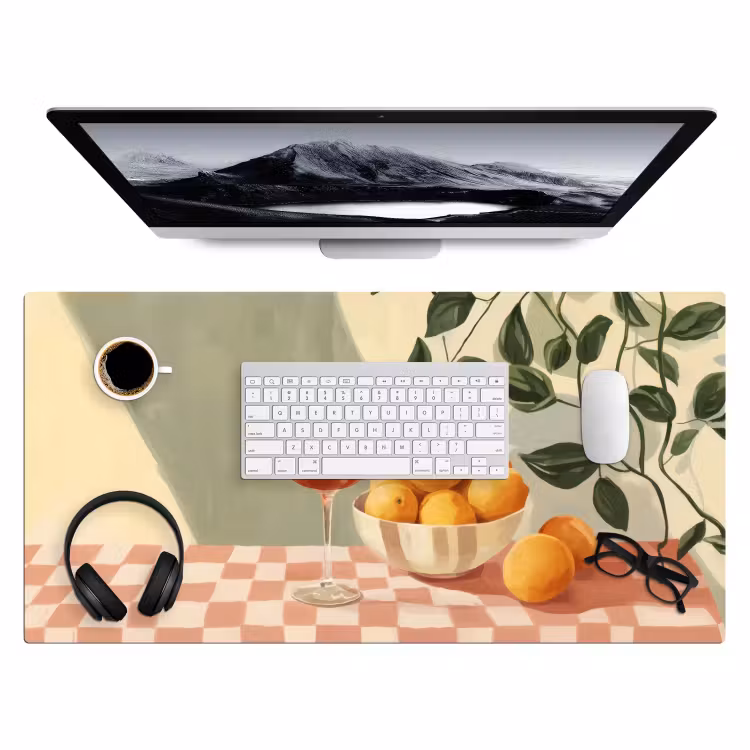 Bureau onderlegger - Citroenen - Glas - Tafelkleed - Geblokt — 3