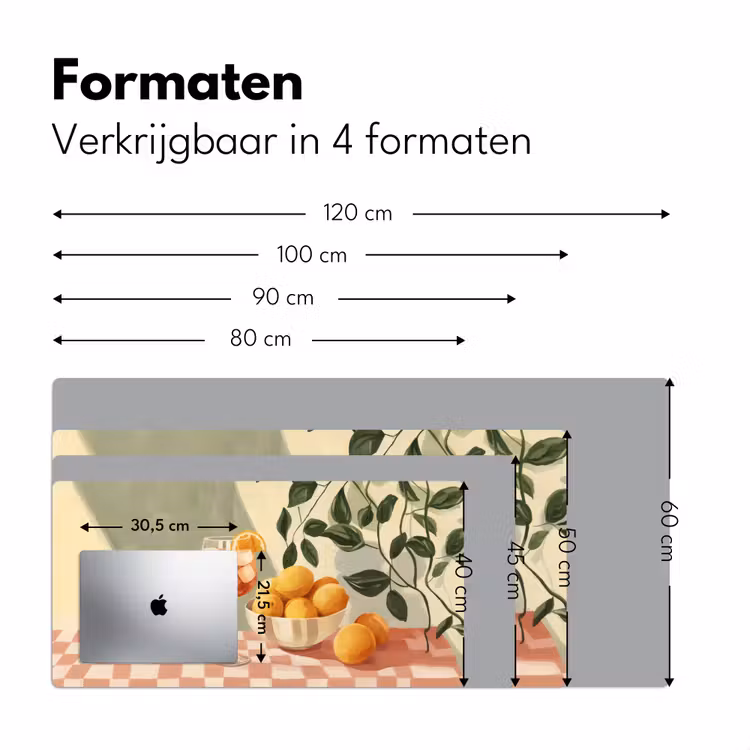 Bureau onderlegger - Citroenen - Glas - Tafelkleed - Geblokt — 7