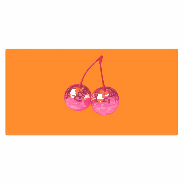 Bureau onderlegger - Discoballen - Kers - Spiegels - Roze — 1