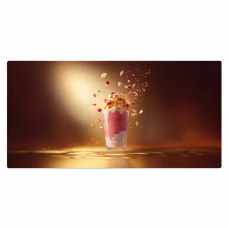 Bureau onderlegger - Framboos - Smoothie - Drinken - Roze — 1