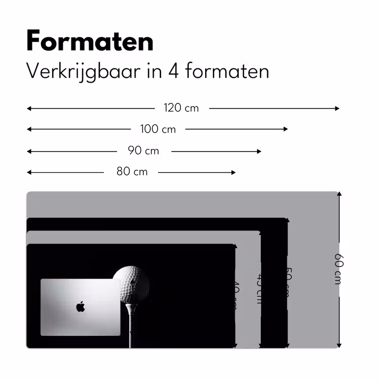 Bureau onderlegger - Golfbal - Minimalistisch - Wit — 7
