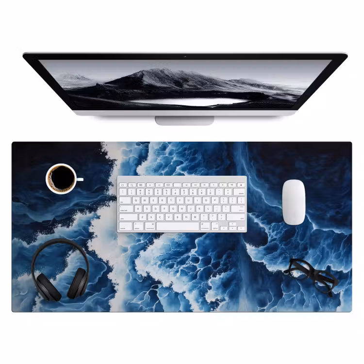 Bureau onderlegger - Golven - Blauw - Schuim — 3