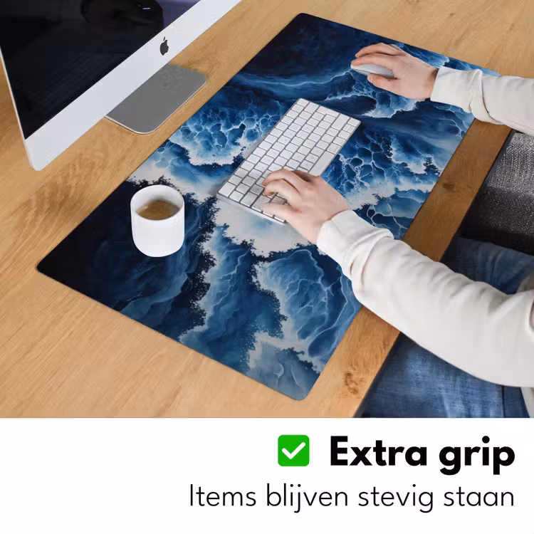 Bureau onderlegger - Golven - Blauw - Schuim — 5