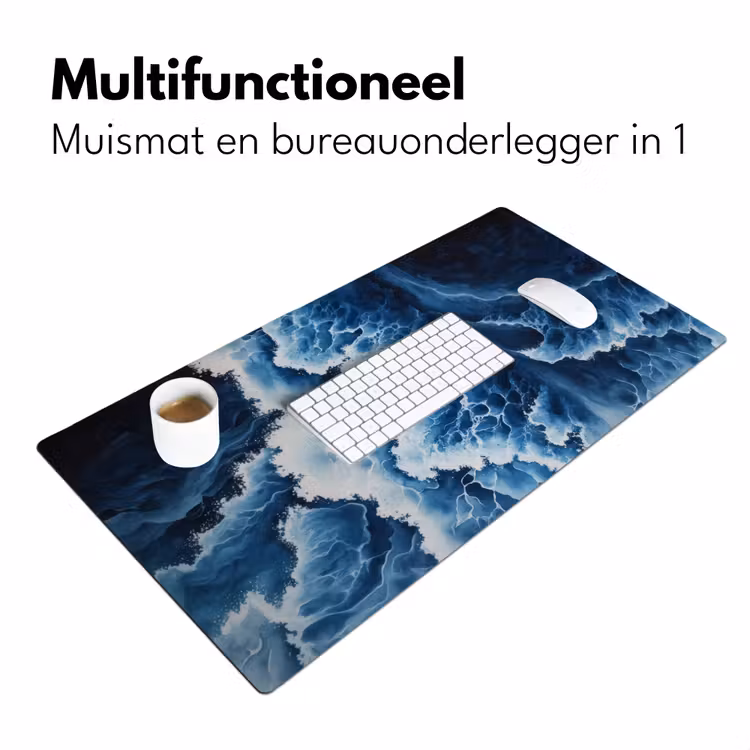 Bureau onderlegger - Golven - Blauw - Schuim — 6