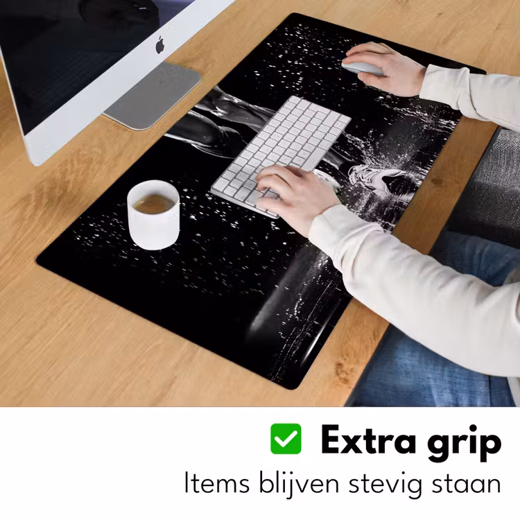 Bureau onderlegger - Hardloopschoenen - Rennen - Druppels - Zwart — 5