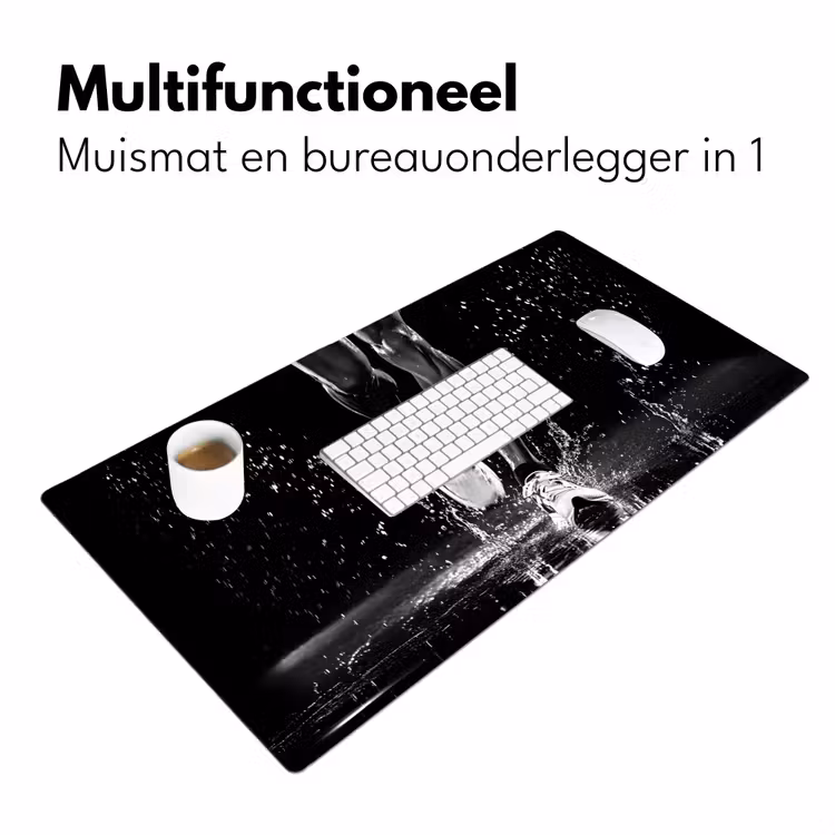 Bureau onderlegger - Hardloopschoenen - Rennen - Druppels - Zwart — 6