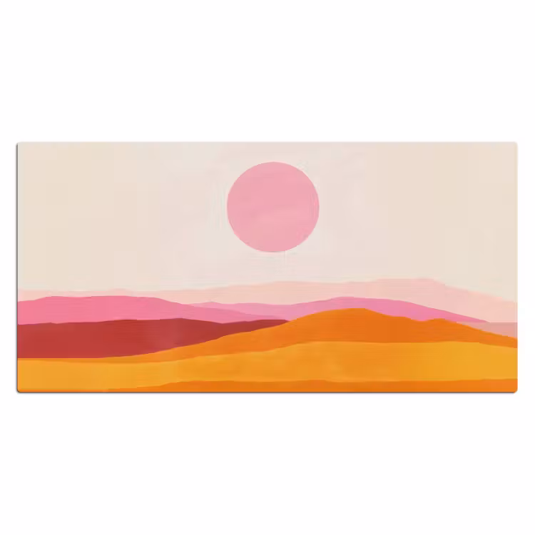Bureau onderlegger - Heuvels - Oranje - Zon - Abstract — 1