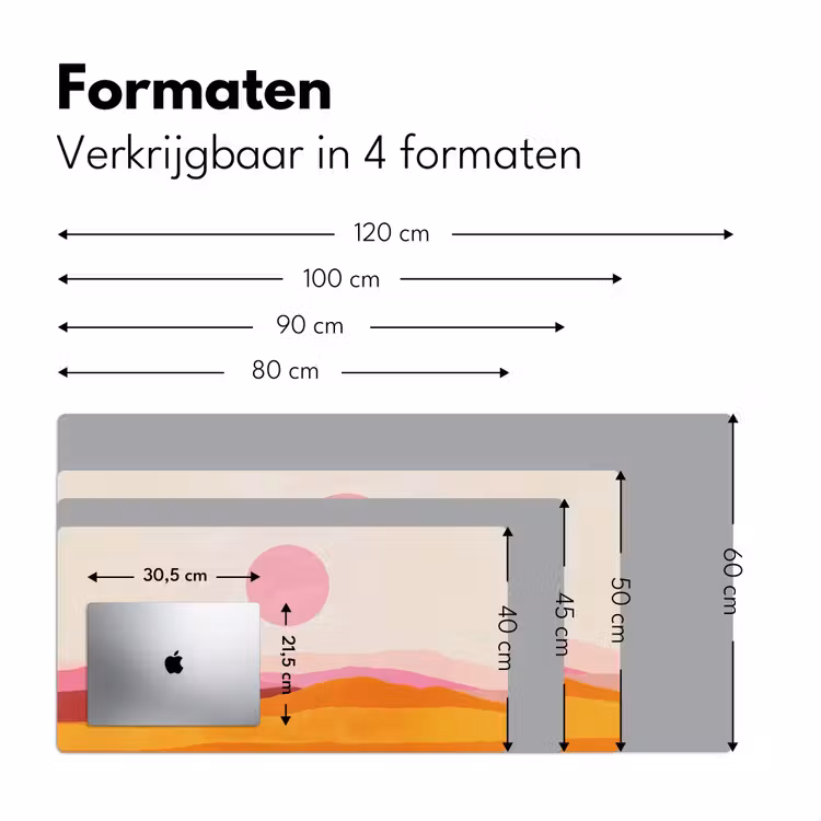 Bureau onderlegger - Heuvels - Oranje - Zon - Abstract — 7