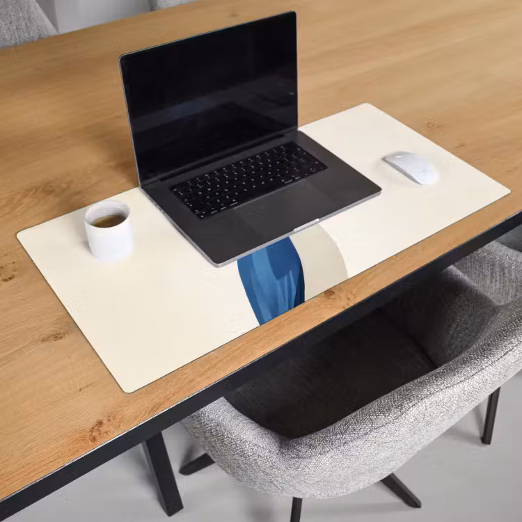 Bureau onderlegger - Illustratie - Blauw - Vogel — 2