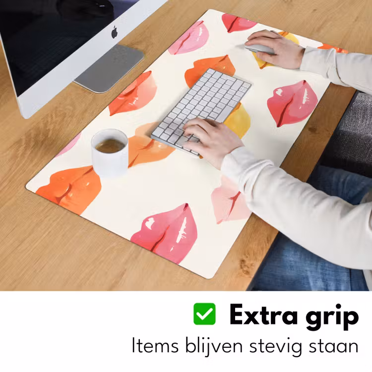 Bureau onderlegger - Lippen - Kleurrijk - Glanzend — 5