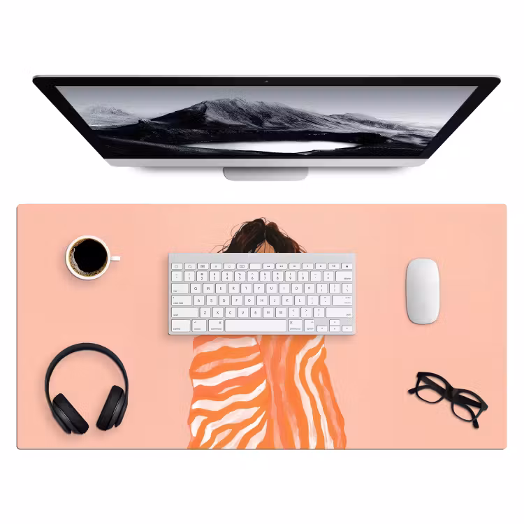 Bureau onderlegger - Meisje - Deken - Gestreept - Oranje — 3