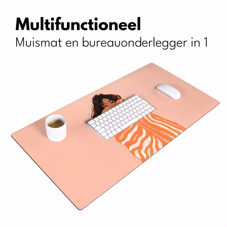 Bureau onderlegger - Meisje - Deken - Gestreept - Oranje — 6