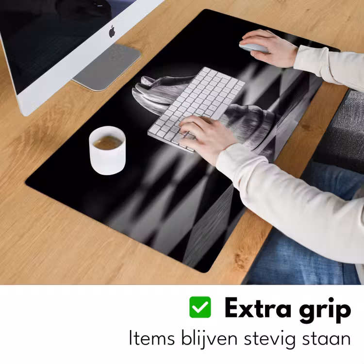 Bureau onderlegger - Paard - Hout - Schaalbord - Zwart — 5