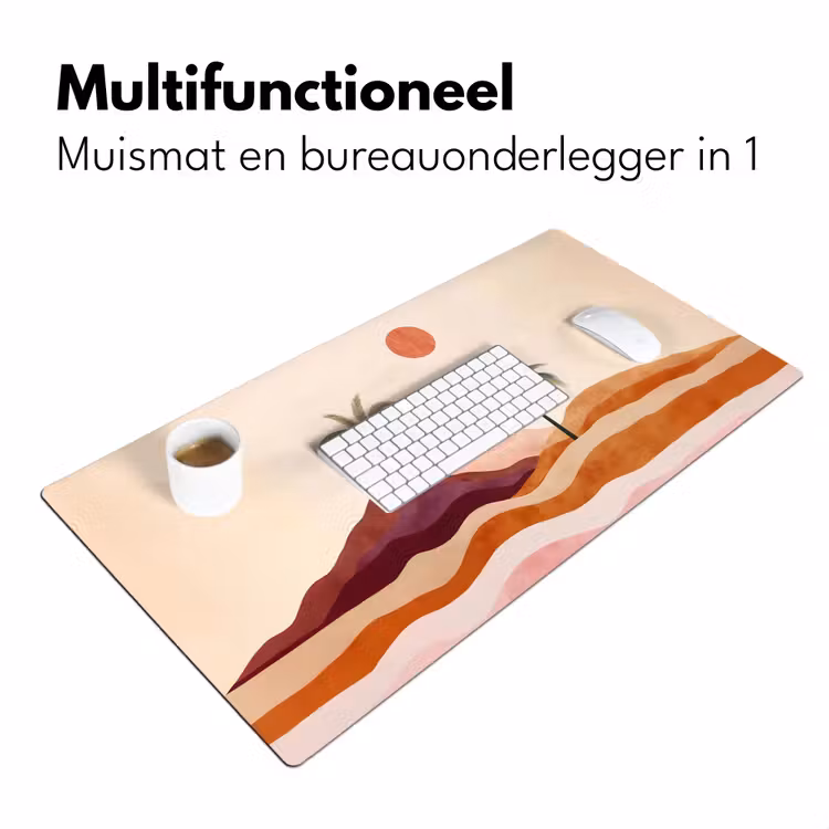 Bureau onderlegger - Palmbomen - Abstract - Zon - Heuvels — 6