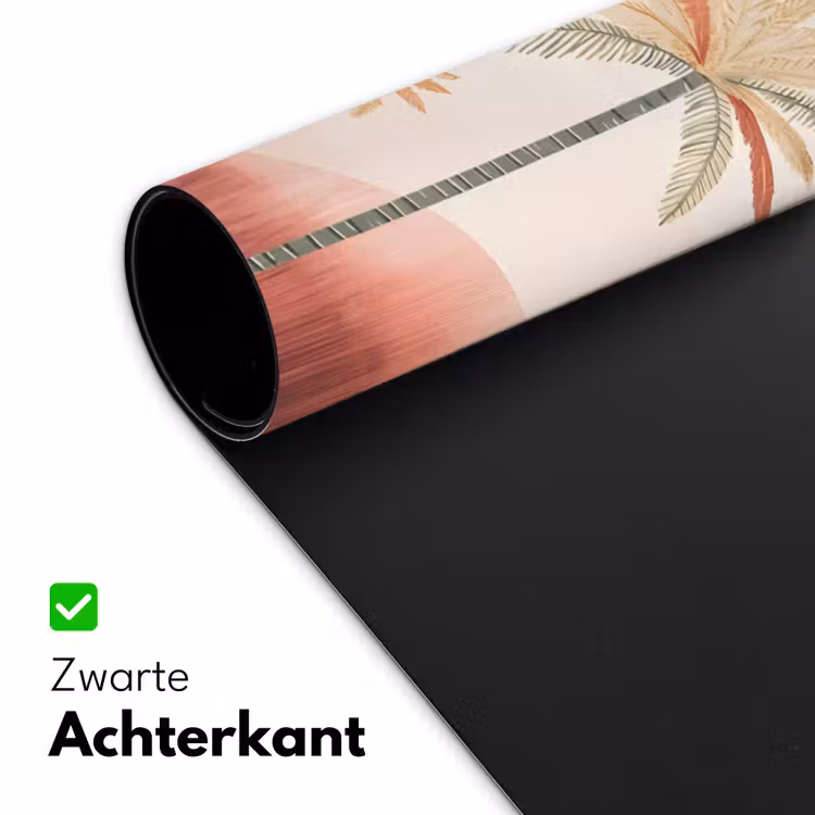Bureau onderlegger - Palmbomen - Heuvels - Minimalistisch - Zachtroze — 4