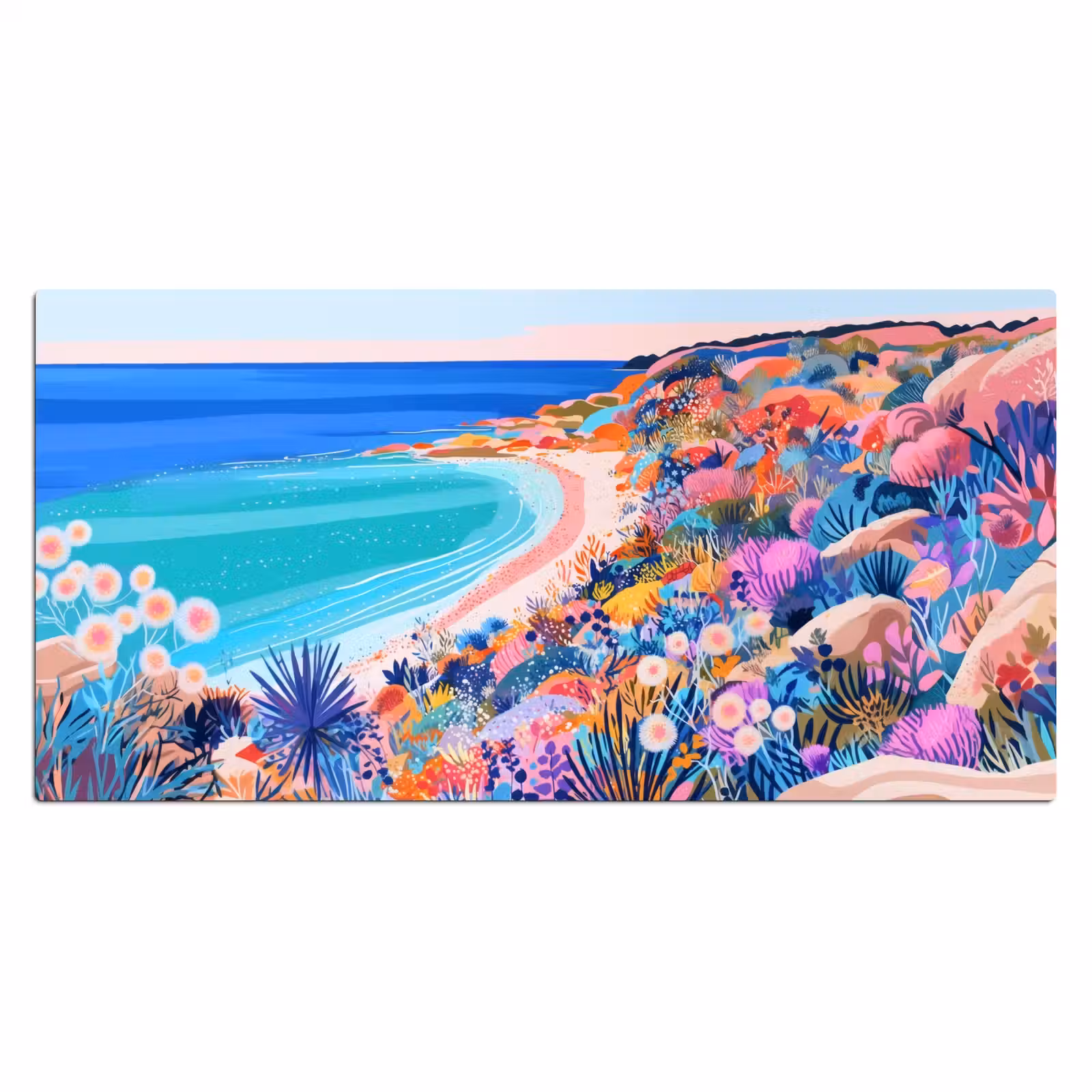Bureau onderlegger - Bloemenweide - Zee - Zomers — 1