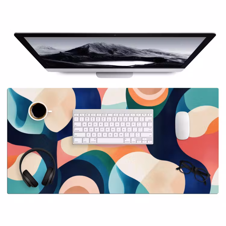 Bureau onderlegger - Abstract - Blauw - Roze — 3