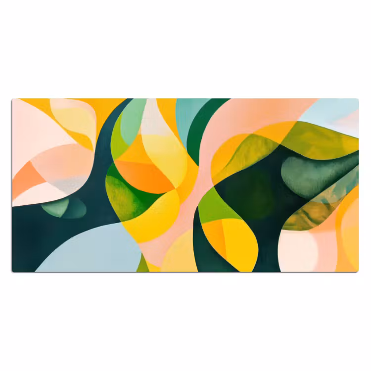 Bureau onderlegger - Abstract - Geel - Roze - Groen — 1