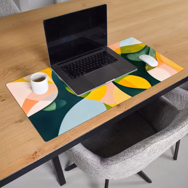 Bureau onderlegger - Abstract - Geel - Roze - Groen — 2