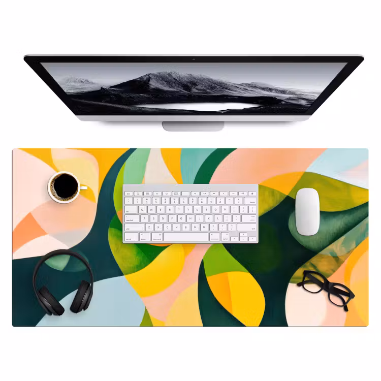 Bureau onderlegger - Abstract - Geel - Roze - Groen — 3