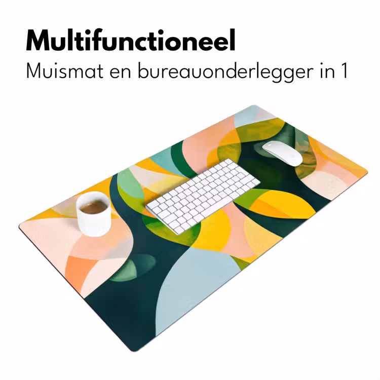 Bureau onderlegger - Abstract - Geel - Roze - Groen — 6