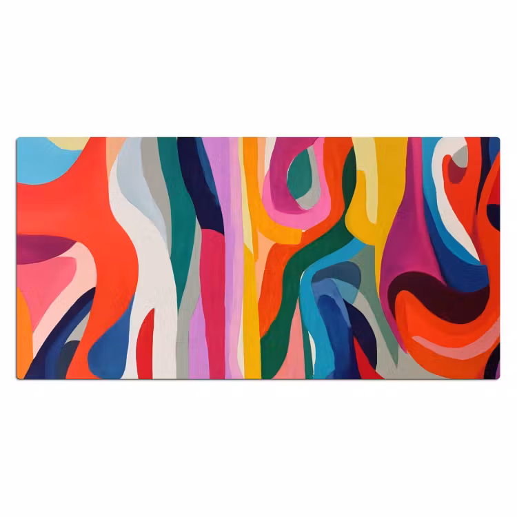 Bureau onderlegger - Abstract - Kleurrijk - Golven - Lijnen — 1