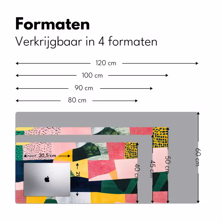Bureau onderlegger - Abstract - Roze - Lappen - Vormen - Geel — 7