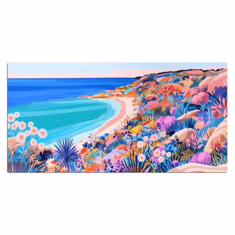 Bureau onderlegger - Bloemenweide - Zee - Zomers — 1