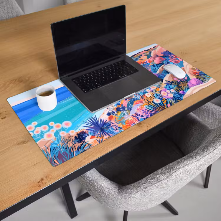 Bureau onderlegger - Bloemenweide - Zee - Zomers — 2