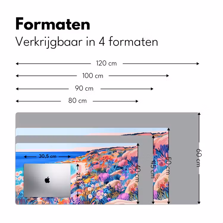 Bureau onderlegger - Bloemenweide - Zee - Zomers — 7