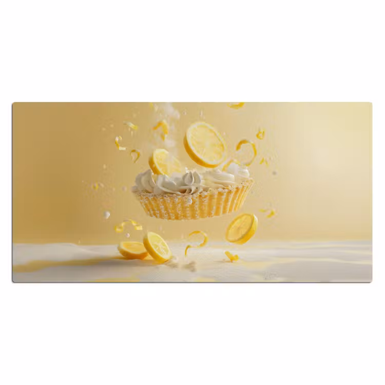 Bureau onderlegger - Citroen - Taart - Eten - Geel — 1