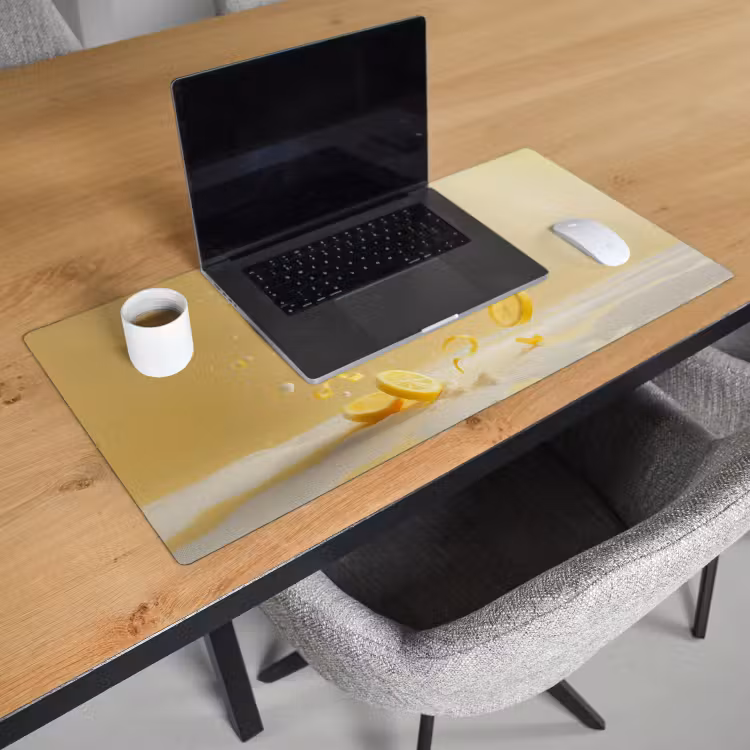 Bureau onderlegger - Citroen - Taart - Eten - Geel — 2