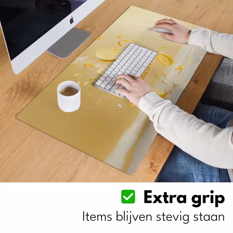Bureau onderlegger - Citroen - Taart - Eten - Geel — 5