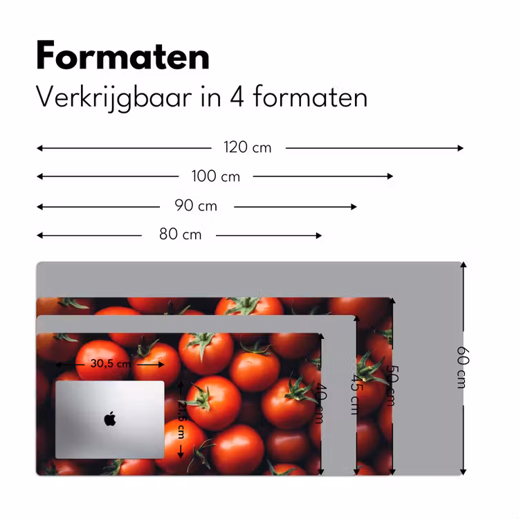 Bureau onderlegger - Groente - Rood - Tomaten — 7