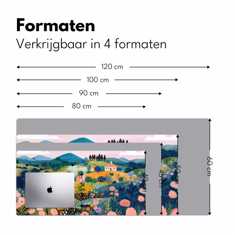 Bureau onderlegger - Heuvellandschap - Fantasierijk - Kleurcontrasten — 7