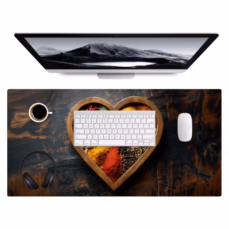 Bureau onderlegger - Houten - Hart - Kleurrijke - Specerijen — 3