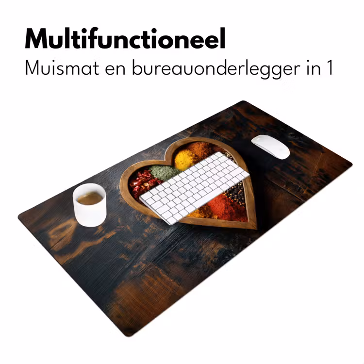 Bureau onderlegger - Houten - Hart - Kleurrijke - Specerijen — 6