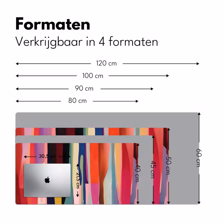Bureau onderlegger - Kleurbanen - Verticaal - Kleurrijk — 7