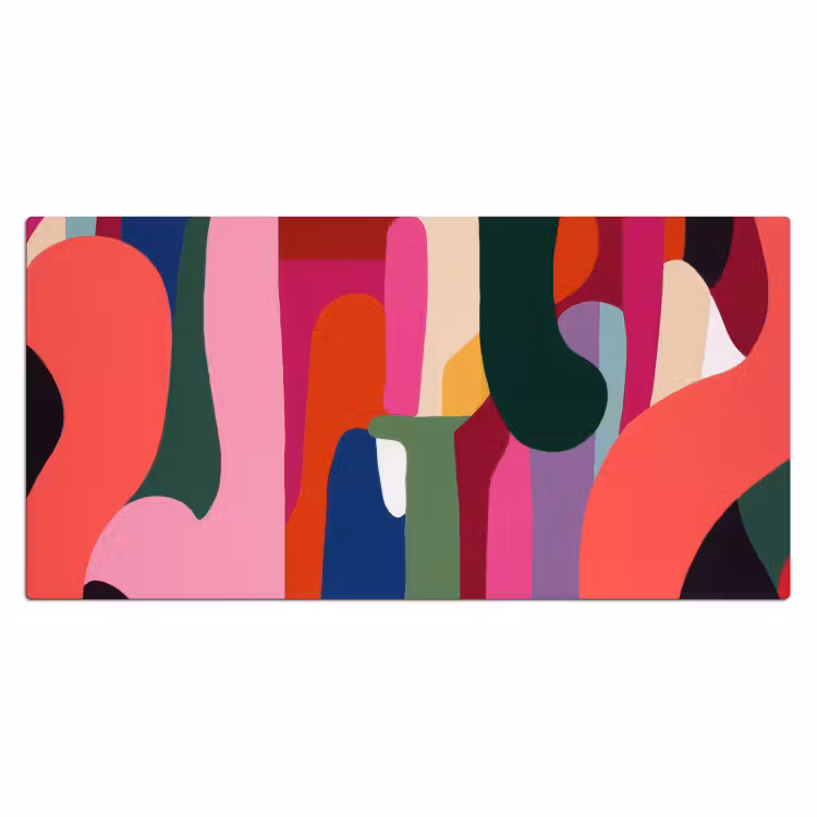 Bureau onderlegger - Kleurvakken - Recht - Rond - Abstract — 1